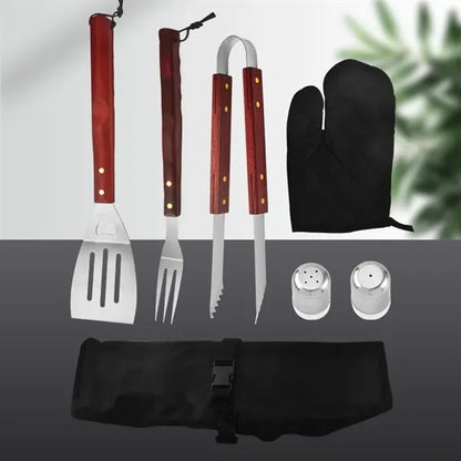 1 Set Stainless Steel  Tools BBQ Apron Glove