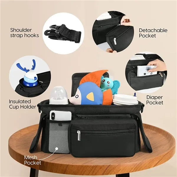 Stroller Organizer with Insulated Cup Holder