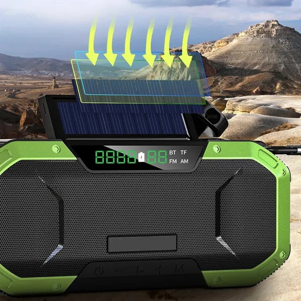 Bluetooth Hand Crank Emergency Radio Solar Power