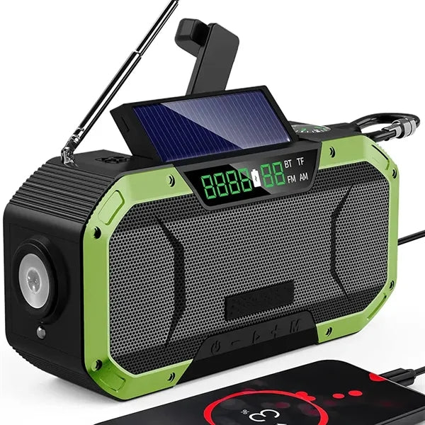 Bluetooth Hand Crank Emergency Radio Solar Power