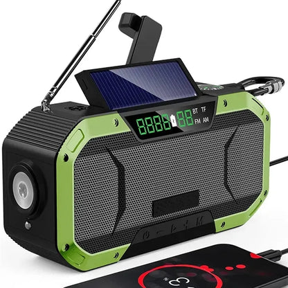 Bluetooth Hand Crank Emergency Radio Solar Power