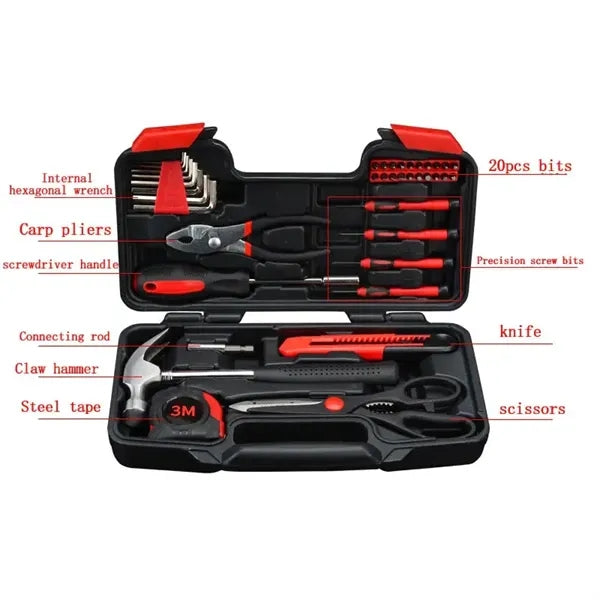 39pcs Tool Kit with Portable Toolbox