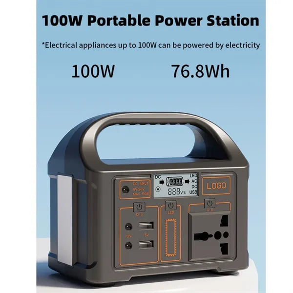 100W 76.8Wh Portable Power Station