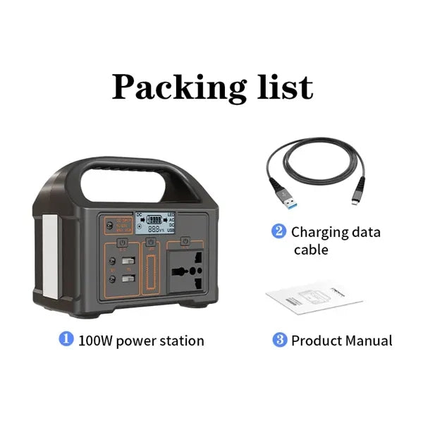 100W 76.8Wh Portable Power Station