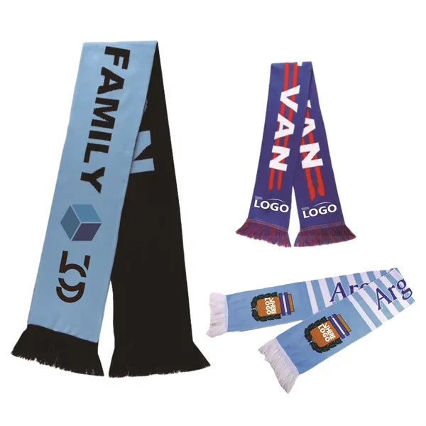 Knitted Stadium Soccer Scarf w/Fringe
