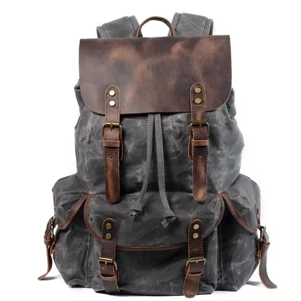 Vintage Canvas Leather Backpack