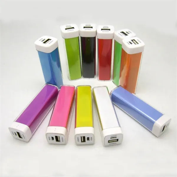 3 3/5" Plastic Lipstick Charger Portable Power Bank 2200mAh