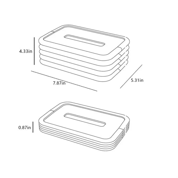 Foldable Silicone Bedroom Car Night light Tissue Box