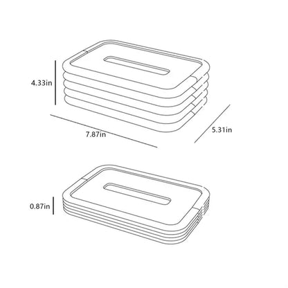 Foldable Silicone Bedroom Car Night light Tissue Box