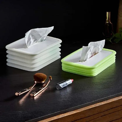 Foldable Silicone Bedroom Car Night light Tissue Box