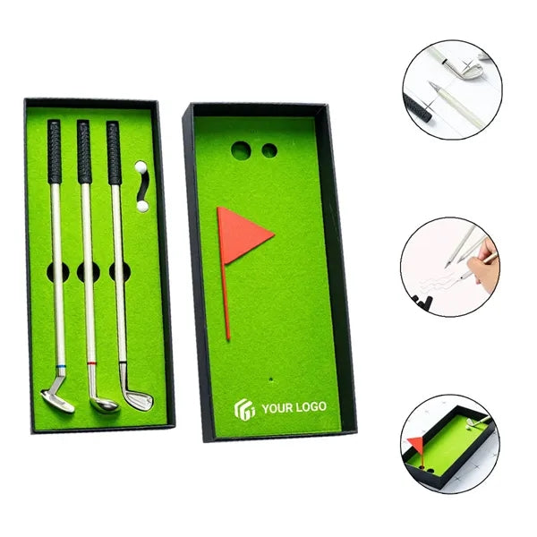 Multifunctional portable mini desktop golf ballpoint pen set