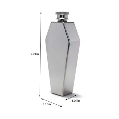 Portable Whisky Alcohol Wine Pot Coffin Shape Hip Flask