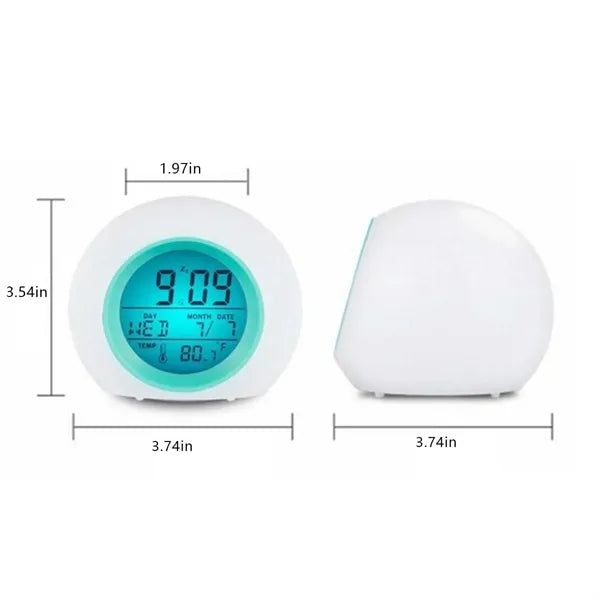 7 Color Changing Light Room Decor Kids Gift Alarm Clock