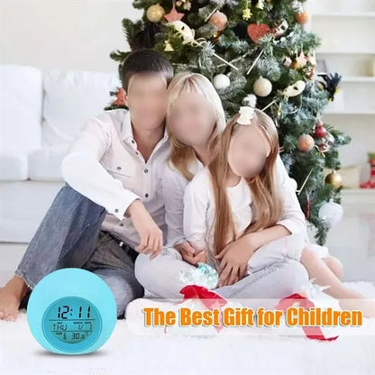 7 Color Changing Light Room Decor Kids Gift Alarm Clock
