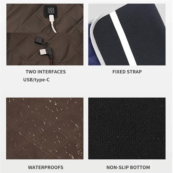 Heated Chair Seat Cushion For Home And Camping