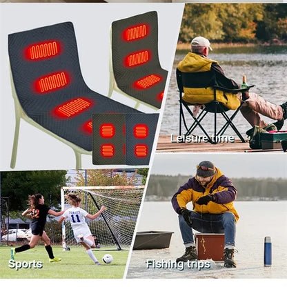 Heated Chair Seat Cushion For Home And Camping