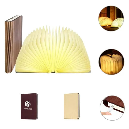 Portable Home Office Decoration Gift Folding Book Lamp