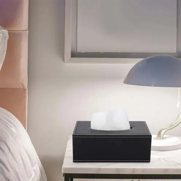 Office hotel magnetic rectangle leather tissue box cover