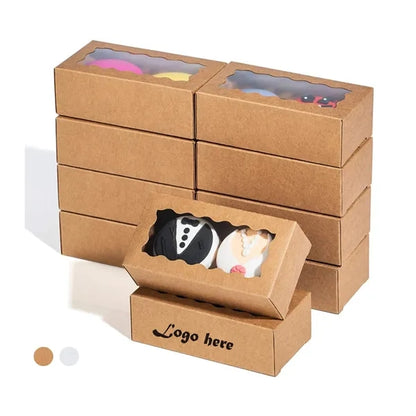 Bakery Kraft Paper Box With Clear Display Window