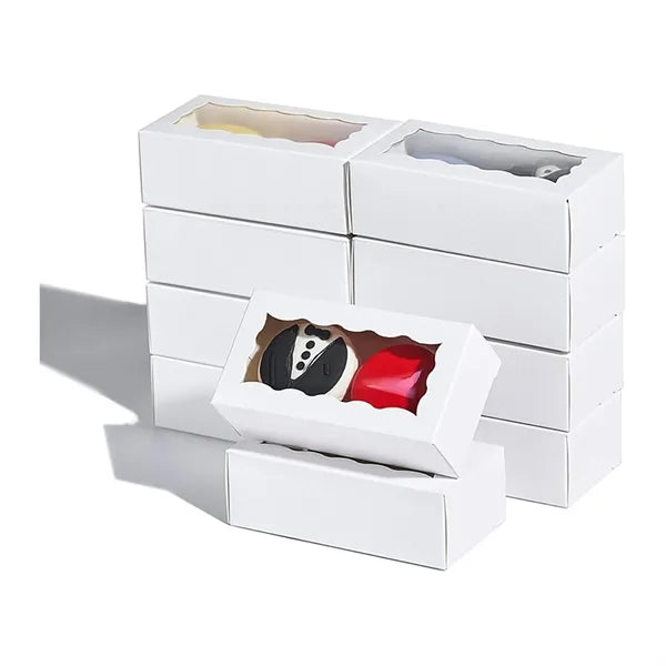 Bakery Kraft Paper Box With Clear Display Window