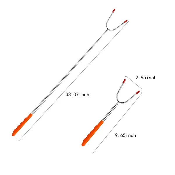 Camping campfire telescoping anti-scalding roasting sticks