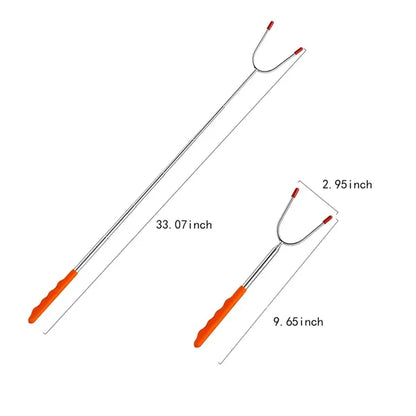 Camping campfire telescoping anti-scalding roasting sticks