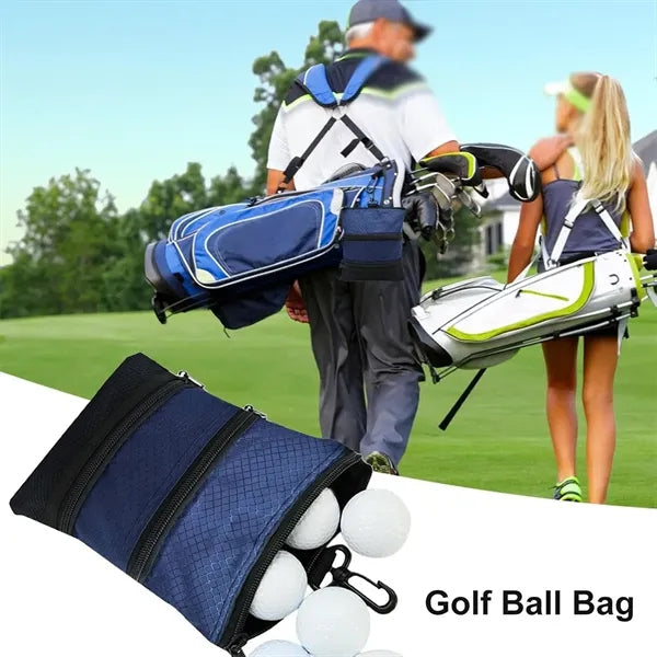 Versatile Multi-Pocket Portable Durable Hook Golf Pouch Bag