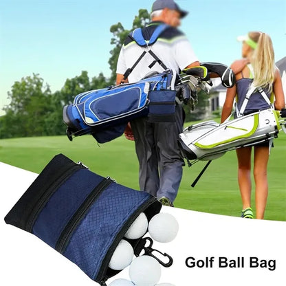 Versatile Multi-Pocket Portable Durable Hook Golf Pouch Bag