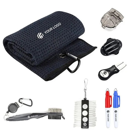 Versatile portable essential golf accessories clean tool set