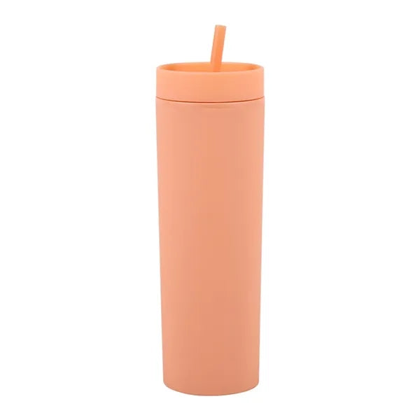 16oz double wall plastic straw cup