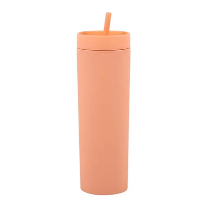 16oz double wall plastic straw cup