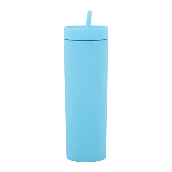 16oz double wall plastic straw cup