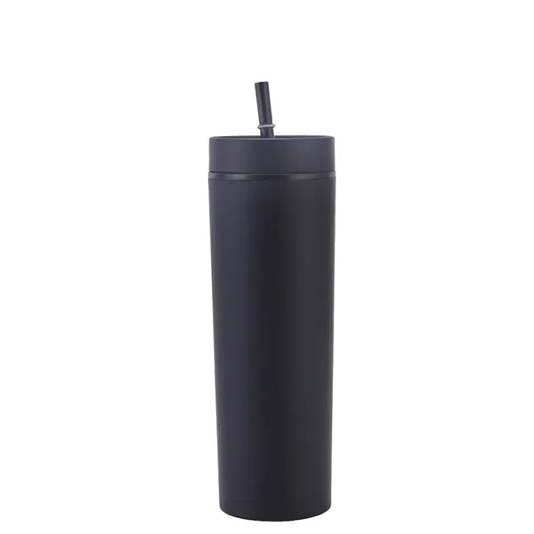 16oz double wall plastic straw cup