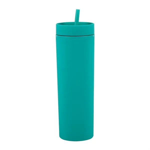 16oz double wall plastic straw cup
