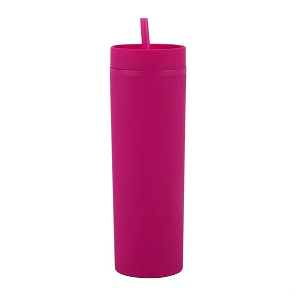 16oz double wall plastic straw cup