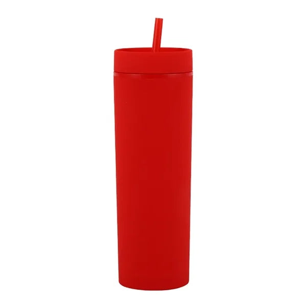 16oz double wall plastic straw cup