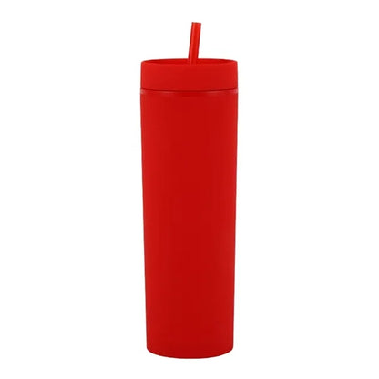 16oz double wall plastic straw cup