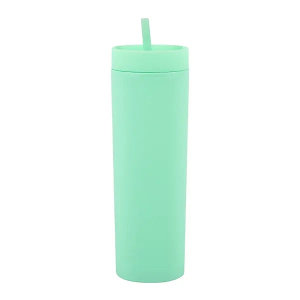 16oz double wall plastic straw cup