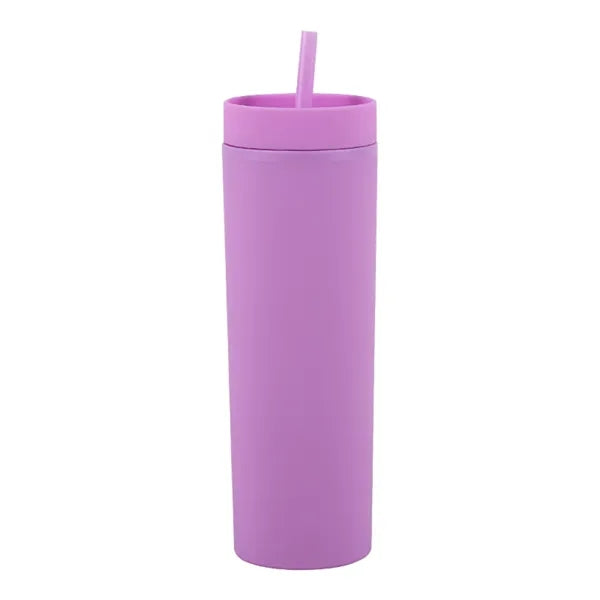 16oz double wall plastic straw cup