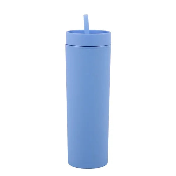 16oz double wall plastic straw cup