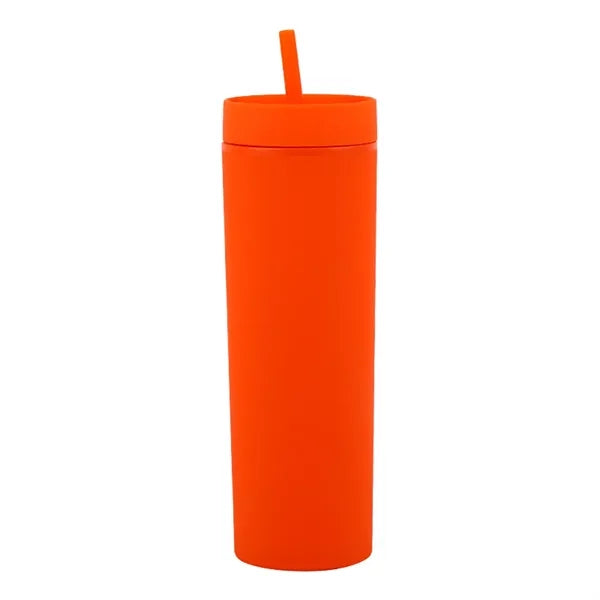 16oz double wall plastic straw cup