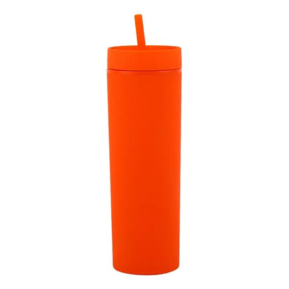 16oz double wall plastic straw cup