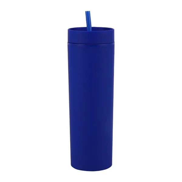 16oz double wall plastic straw cup