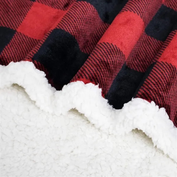 Plaid Micro Mink Sherpa Blanket