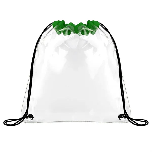 Clear Stadium Drawstring Backpack (12" X 12")