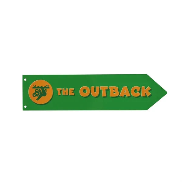 Wayfinding Sign Arrow Horizontal Imprinted Sign