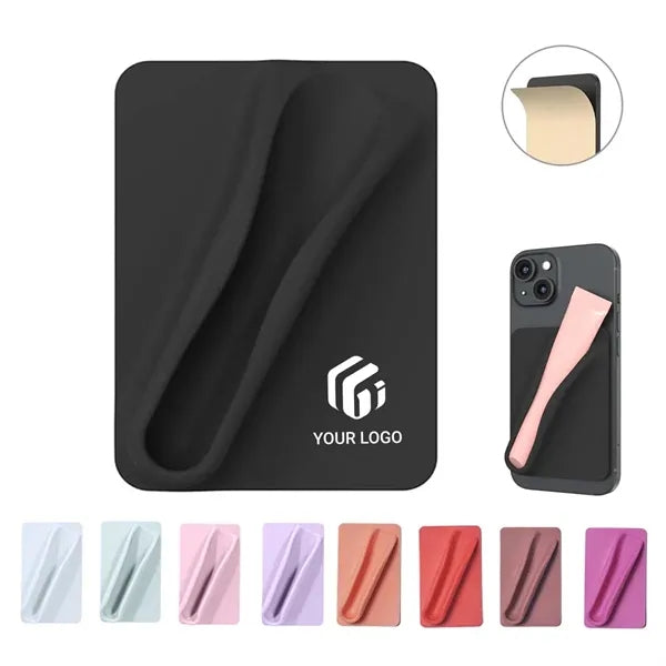 Silicone Slim Adhesive Phone Case with Lipstick Holder