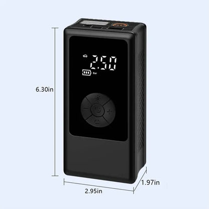 Portable bicycle balls car led light air pump tire inflator