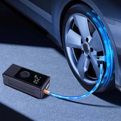 Portable bicycle balls car led light air pump tire inflator