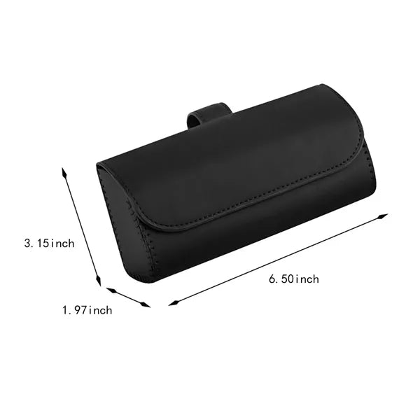 Versatile Universal Leather Car Visor Eyeglasses Organizer